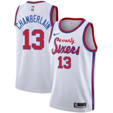 Philadelphia 76ers #13 Wilt Chamberlain Jersey -White Classic