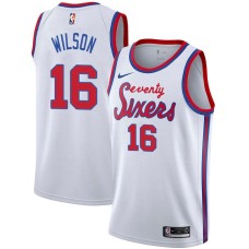 Philadelphia 76ers #16 George Wilson Jersey -White Classic