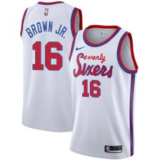 Philadelphia 76ers #16 Charlie Brown Jr. Jersey -White Classic