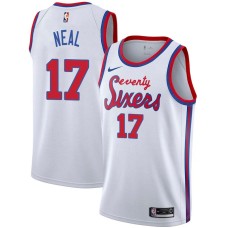 Philadelphia 76ers #17 Jim Neal Jersey -White Classic