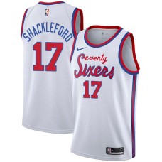 Philadelphia 76ers #17 Charles Shackleford Jersey -White Classic