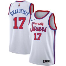 Philadelphia 76ers #17 Ignas Brazdeikis Jersey -White Classic