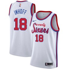 Philadelphia 76ers #18 Darrall Imhoff Jersey -White Classic