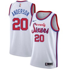 Philadelphia 76ers #20 Ron Anderson Jersey -White Classic