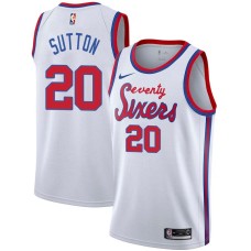 Philadelphia 76ers #20 Greg Sutton Jersey -White Classic