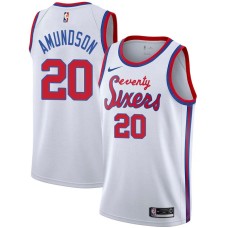 Philadelphia 76ers #20 Lou Amundson Jersey -White Classic