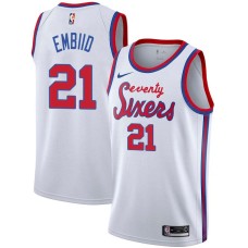 Philadelphia 76ers #21 Joel Embiid Jersey -White Classic