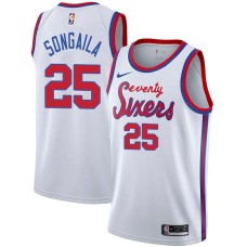 Philadelphia 76ers #25 Darius Songaila Jersey -White Classic