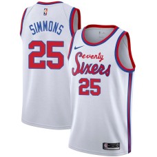 Philadelphia 76ers #25 Ben Simmons Jersey -White Classic