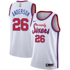 Philadelphia 76ers #26 Cliff Anderson Jersey -White Classic