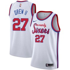 Philadelphia 76ers #27 Larry Drew II Jersey -White Classic