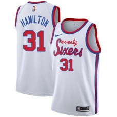 Philadelphia 76ers #31 Zendon Hamilton Jersey -White Classic