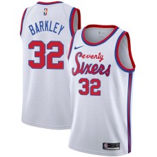 Philadelphia 76ers #32 Charles Barkley Jersey -White Classic