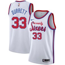 Philadelphia 76ers #33 Ken Durrett Jersey -White Classic