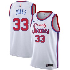 Philadelphia 76ers #33 Jumaine Jones Jersey -White Classic