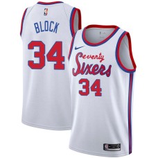 Philadelphia 76ers #34 John Block Jersey -White Classic