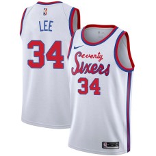 Philadelphia 76ers #34 Clyde Lee Jersey -White Classic