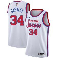 Philadelphia 76ers #34 Charles Barkley Jersey -White Classic