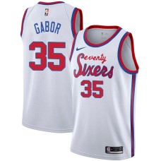 Philadelphia 76ers #35 Bill Gabor Jersey -White Classic