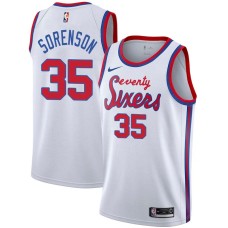 Philadelphia 76ers #35 Dave Sorenson Jersey -White Classic