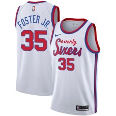 Philadelphia 76ers #35 Michael Foster Jr Jersey -White Classic