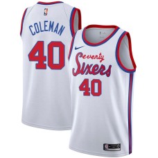 Philadelphia 76ers #40 Ben Coleman Jersey -White Classic