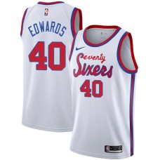 Philadelphia 76ers #40 Bill Edwards Jersey -White Classic