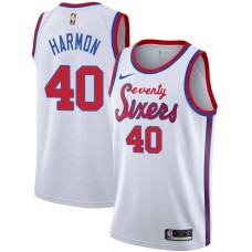 Philadelphia 76ers #40 Jerome Harmon Jersey -White Classic