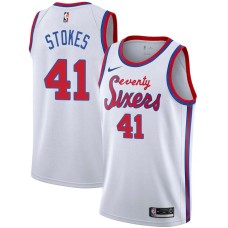 Philadelphia 76ers #41 Greg Stokes Jersey -White Classic