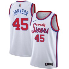 Philadelphia 76ers #45 Clemon Johnson Jersey -White Classic