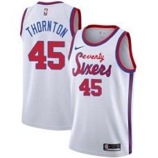 Philadelphia 76ers #45 Bob Thornton Jersey -White Classic