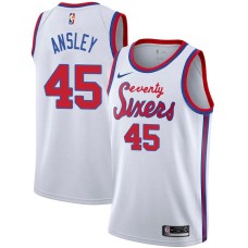 Philadelphia 76ers #45 Michael Ansley Jersey -White Classic