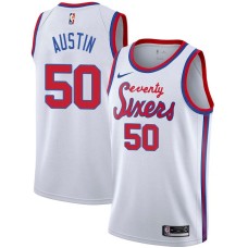 Philadelphia 76ers #50 Isaac Austin Jersey -White Classic