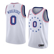 Philadelphia 76ers #0 Orlando Woolridge Jersey -White Earned