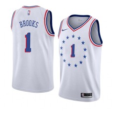 Philadelphia 76ers #1 Scott Brooks Jersey -White Earned