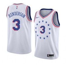 Philadelphia 76ers #3 Dave Henderson Jersey -White Earned