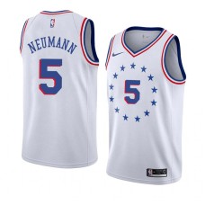 Philadelphia 76ers #5 Paul Neumann Jersey -White Earned