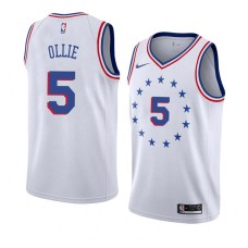 Philadelphia 76ers #5 Kevin Ollie Jersey -White Earned