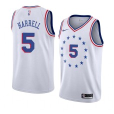 Philadelphia 76ers #5 Montrezl Harrell Jersey -White Earned