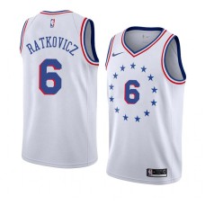 Philadelphia 76ers #6 George Ratkovicz Jersey -White Earned