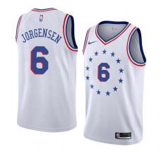 Philadelphia 76ers #6 Noble Jorgensen Jersey -White Earned