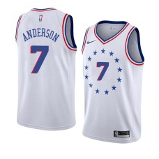 Philadelphia 76ers #7 JJ Anderson Jersey -White Earned