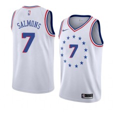 Philadelphia 76ers #7 John Salmons Jersey -White Earned