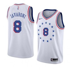 Philadelphia 76ers #8 Marc Iavaroni Jersey -White Earned