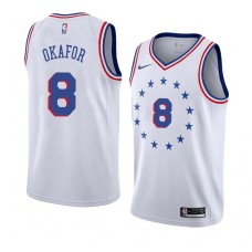 Philadelphia 76ers #8 Jahlil Okafor Jersey -White Earned