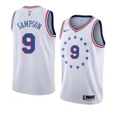 Philadelphia 76ers #9 JaKarr Sampson Jersey -White Earned