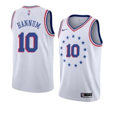 Philadelphia 76ers #10 Alex Hannum Jersey -White Earned