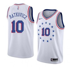 Philadelphia 76ers #10 George Ratkovicz Jersey -White Earned