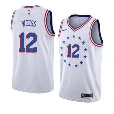 Philadelphia 76ers #12 Bob Weiss Jersey -White Earned