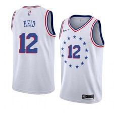 Philadelphia 76ers #12 Jim Reid Jersey -White Earned